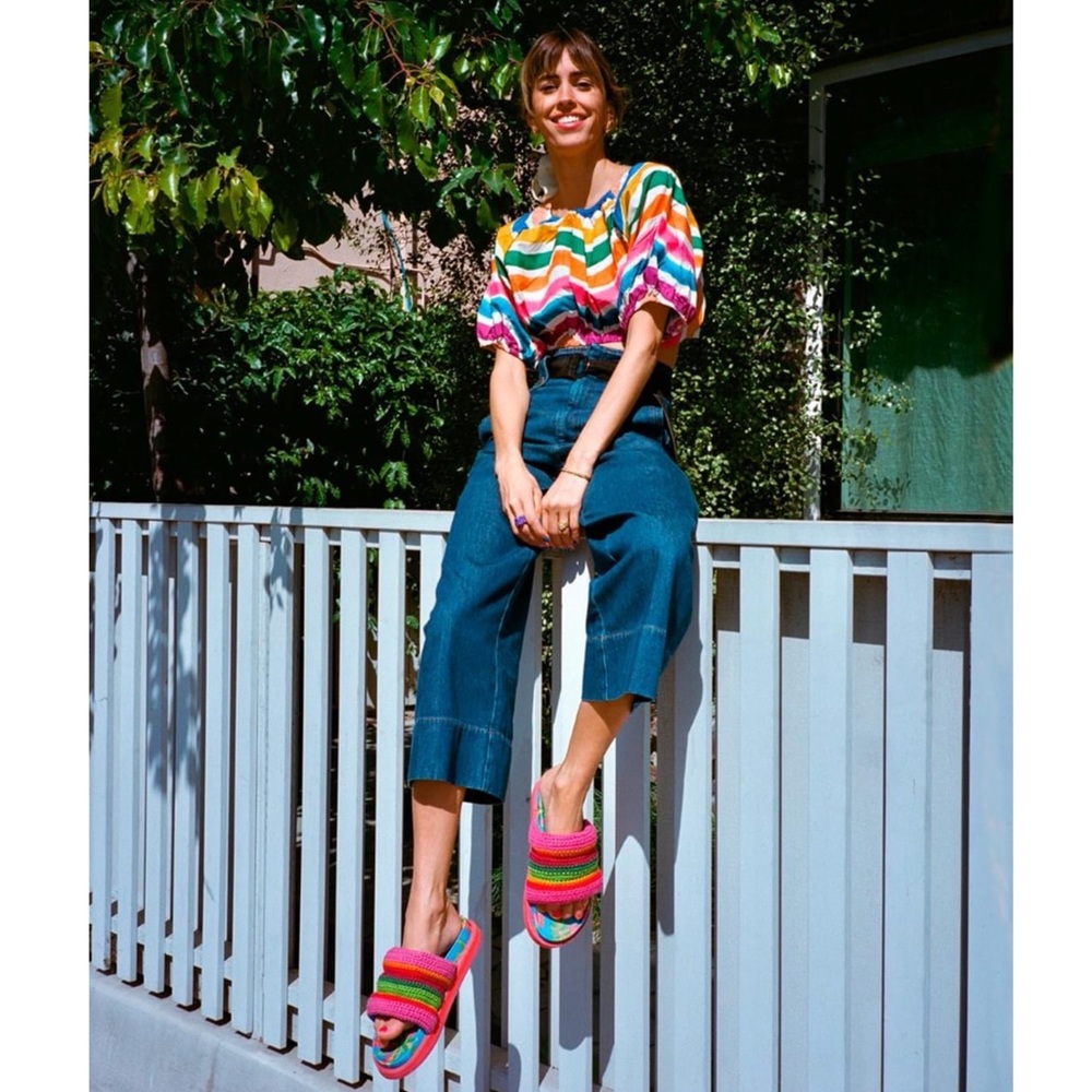FARM Rio Blue Macaw Crochet Sandals - Picture 10 of 13